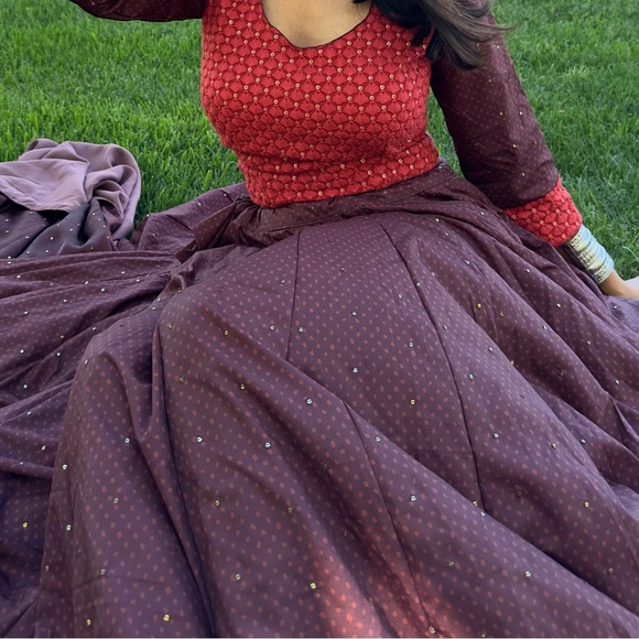 Rust Lehenga Set - Picture 8 of 9